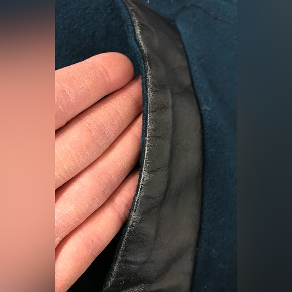 Vintage wool strong shoulder double breasted long coat - Picture 14 of 17